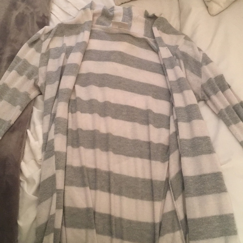 Long sleeved striped cardigan